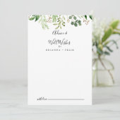 Eucalyptus Simple Brown Floral Weddenschap Well Wi Advieskaart (Staand voorkant)