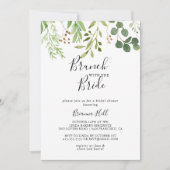 Eucalyptus Simple Brunch met de Bruidsshower Kaart (Voorkant)