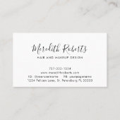 Eucalyptus Simple Elegant Hair and Makeup Visitekaartje (Achterkant)