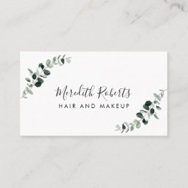 Eucalyptus Simple Elegant Hair and Makeup Visitekaartje