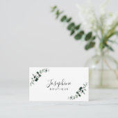 Eucalyptus Simple Elegant Jewelry Designer Visitekaartje (Staand voorkant)
