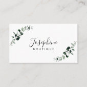 Eucalyptus Simple Elegant Jewelry Designer Visitekaartje (Voorkant)