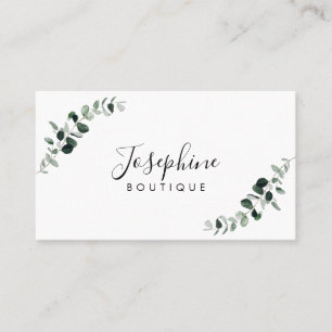 Eucalyptus Simple Elegant Jewelry Designer Visitekaartje