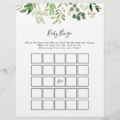 Eucalyptus Simple Floral Bingo Shower Game (Voorkant)