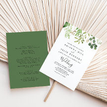 Eucalyptus Simple Floral Front & Back Wedding
