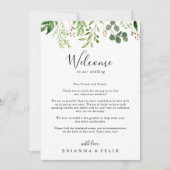 Eucalyptus Simple Floral Wedal Welcome Letter (Voorkant)