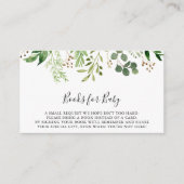 Eucalyptus Simple Florence Baby shower Book Reques Informatiekaartje (Voorkant)