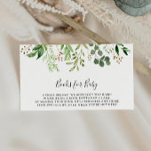 Eucalyptus Simple Florence Baby shower Book Reques Informatiekaartje