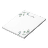 Eucalyptus Simple Personalized Notitieblok (Linkerzijde)
