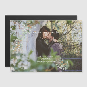 Eucalyptus Simple Photo Save the Date Flexible Magnetische Uitnodiging