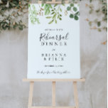 Eucalyptus Simple Rehearings Dinner Welcome Sign Poster<br><div class="desc">Dit eucalyptus simpele repetitieve welkomstbord is perfect voor een moderne trouwrepetitie. Het ontwerp bevat ambachtelijk met de hand geschilderde,  mooie eucalyptusgroene bladeren die in geometrische vormen zijn gerangschikt,  die de natuurlijke schoonheid inspireren.</div>