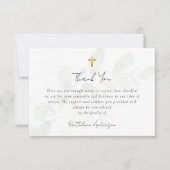 Eucalyptus Simple Script Funeral Bedankkaart (Voorkant)