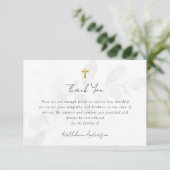 Eucalyptus Simple Script Funeral Bedankkaart (Staand voorkant)