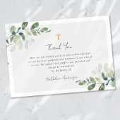 Eucalyptus Simple Script Funeral Bedankkaart