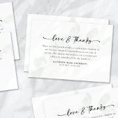 Eucalyptus Simple Script Funeral Bedankkaart