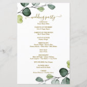 Eucalyptus Simple Wedding Program (Achterkant)