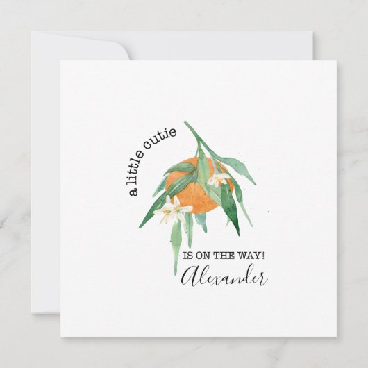 Eucalyptus Sinaasappel een kleine Waterverf Kaart (Achterkant)