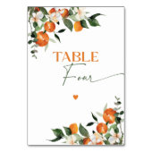 Eucalyptus sinaasappels citrus thema tabel nummer  kaart (Achterkant)