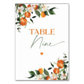 Eucalyptus sinaasappels citrus thema tabel nummer  kaart (Achterkant)