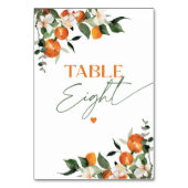 Eucalyptus sinaasappels citrus thema tabel nummer  kaart (Achterkant)