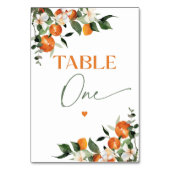 Eucalyptus sinaasappels citrus thema tabel nummer  kaart (Achterkant)