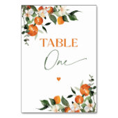 Eucalyptus sinaasappels citrus thema tabel nummer  kaart (Voorkant)