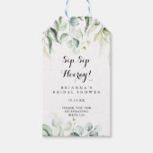 Eucalyptus Sip Sip Hooray Vrijgezellenfeest Cadeaulabel (Voorkant)