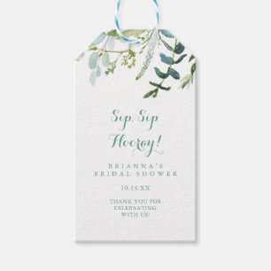  Eucalyptus Sip Sip Hooray Vrijgezellenfeest Cadeaulabel