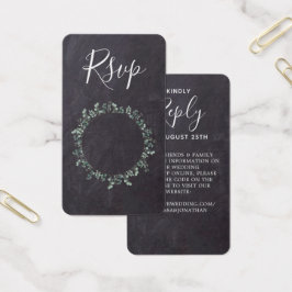 Eucalyptus Slate Weddenschap Website QR Code RSVP Visitekaartje