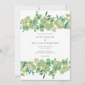 Eucalyptus slinger bruiloft decoratie kaart (Voorkant)