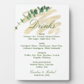 Eucalyptus, Smaragd en Gouden Drinken Menu Fotoplaat (voorkant)