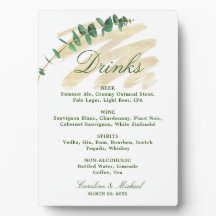 Eucalyptus, Smaragd en Gouden Drinken Menu