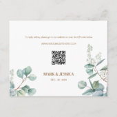 Eucalyptus Song Hy/Shuang Xi RSVP met code QR (Achterkant)