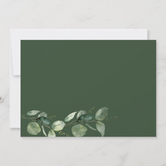 Eucalyptus Sonogram Baby Aankondiging (Achterkant)