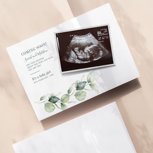 Eucalyptus Sonogram Zwangerschapsaankondiging
