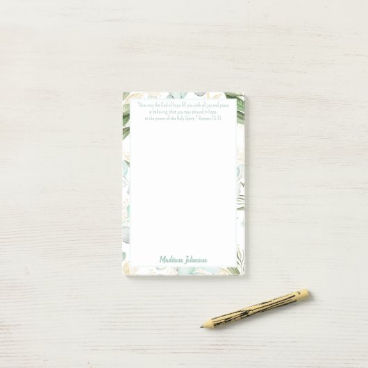 Eucalyptus - Speciaal scriptpapier Post-it® Notes (Op bureau)