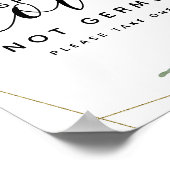 Eucalyptus Spread Love Not Germs Hand Sanitizer P Poster (Hoek)