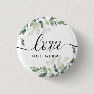 Eucalyptus Spread Love Not Germs Ronde Button 3,2 Cm