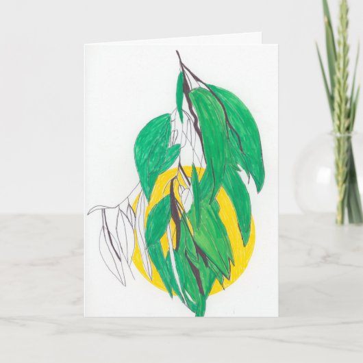 Eucalyptus Sprig Greeting Card Kaart (Voorkant)