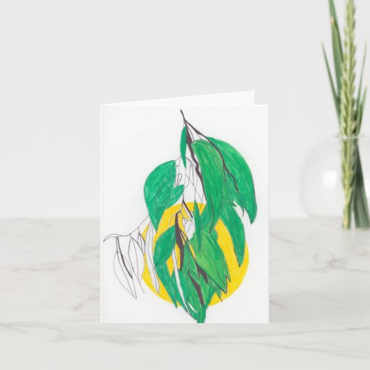 Eucalyptus Sprig Greeting Card Kaart (Voorkant)