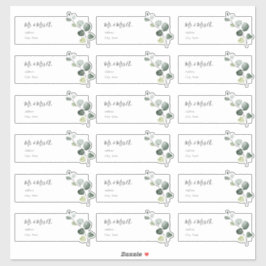 Eucalyptus Sprig Guest Adresetiketten Sticker