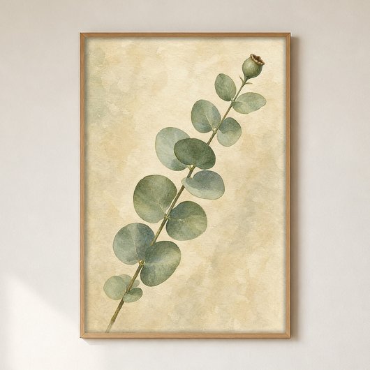 Eucalyptus Stam Studie Waterverf Poster