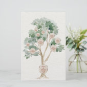 Eucalyptus stamboom voor ouders Geneologie Briefpapier (Staand voorkant)