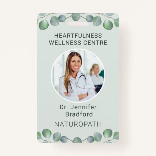 Eucalyptus Stijl Aangepast Badge (Voorkant)