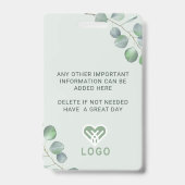 Eucalyptus stijl op maat badge (Achterkant)