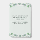 Eucalyptus stijl op maat badge (Achterkant)