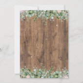 Eucalyptus Stof Roze Bewaar de Datum | Groene Blad Kaart (Achterkant)