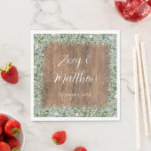 Eucalyptus Stof Roze Servetten | Groene Bloemen (Insitu)