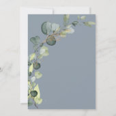 Eucalyptus Stofblauwe Bruids Brunch Shower Kaart (Achterkant)