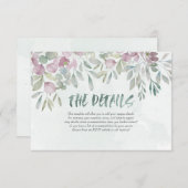 Eucalyptus stoffig blauw waterverf groen informatiekaartje (Voorkant / Achterkant)